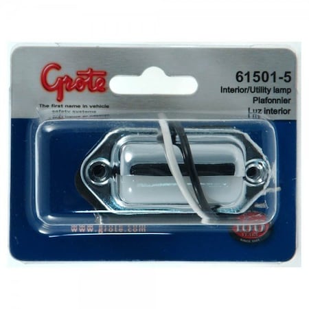 Grote Dome/Int.Lmp- Chrm- Hooded Grd- Utlty, 61501-5 61501-5